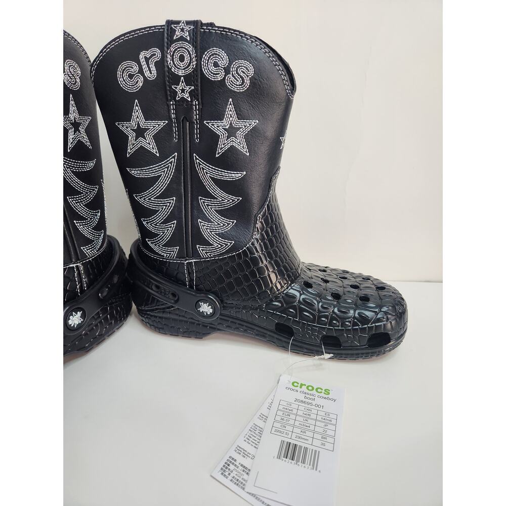 NWT Authentic Crocs Classic Cowboy Boot Croctober 2023 Limited Edition M4 / W6 - Picture 3 of 10